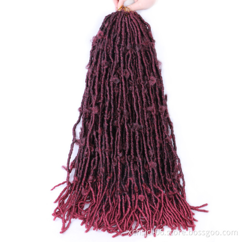 Butterfly Locs Wholesale 24&14 Inch Long Synthetic Crochet Braiding Crochet Butterfly Faux Locs Natural Twist Hair Extensions